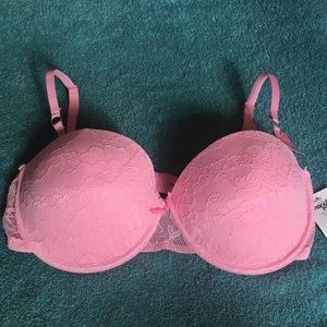 Pink Lace Multi-Way Bra, 34D